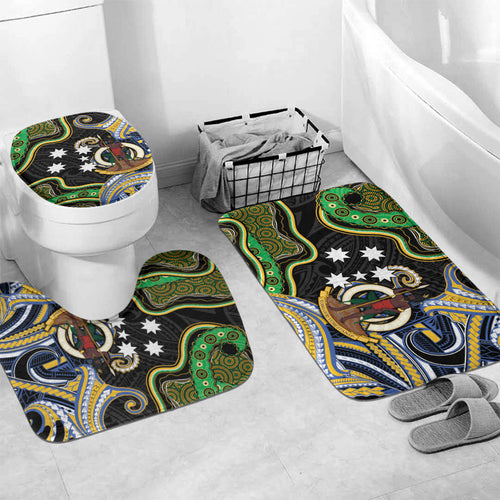 South Sea Islanders And Vanuatu Bathroom Set Boar Tusk Warrior Southern Tribal Pattern