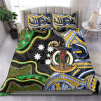 South Sea Islanders And Vanuatu Bedding Set Boar Tusk Warrior Southern Tribal Pattern