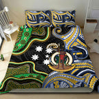 South Sea Islanders And Vanuatu Bedding Set Boar Tusk Warrior Southern Tribal Pattern