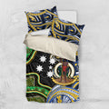 South Sea Islanders And Vanuatu Bedding Set Boar Tusk Warrior Southern Tribal Pattern