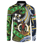 South Sea Islanders And Vanuatu Button Sweatshirt Boar Tusk Warrior Southern Tribal Pattern