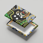 South Sea Islanders And Vanuatu Canvas Wall Art Boar Tusk Warrior Southern Tribal Pattern