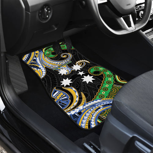 South Sea Islanders And Vanuatu Car Mats Boar Tusk Warrior Southern Tribal Pattern