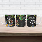 South Sea Islanders And Vanuatu Ceramic Mug Boar Tusk Warrior Southern Tribal Pattern