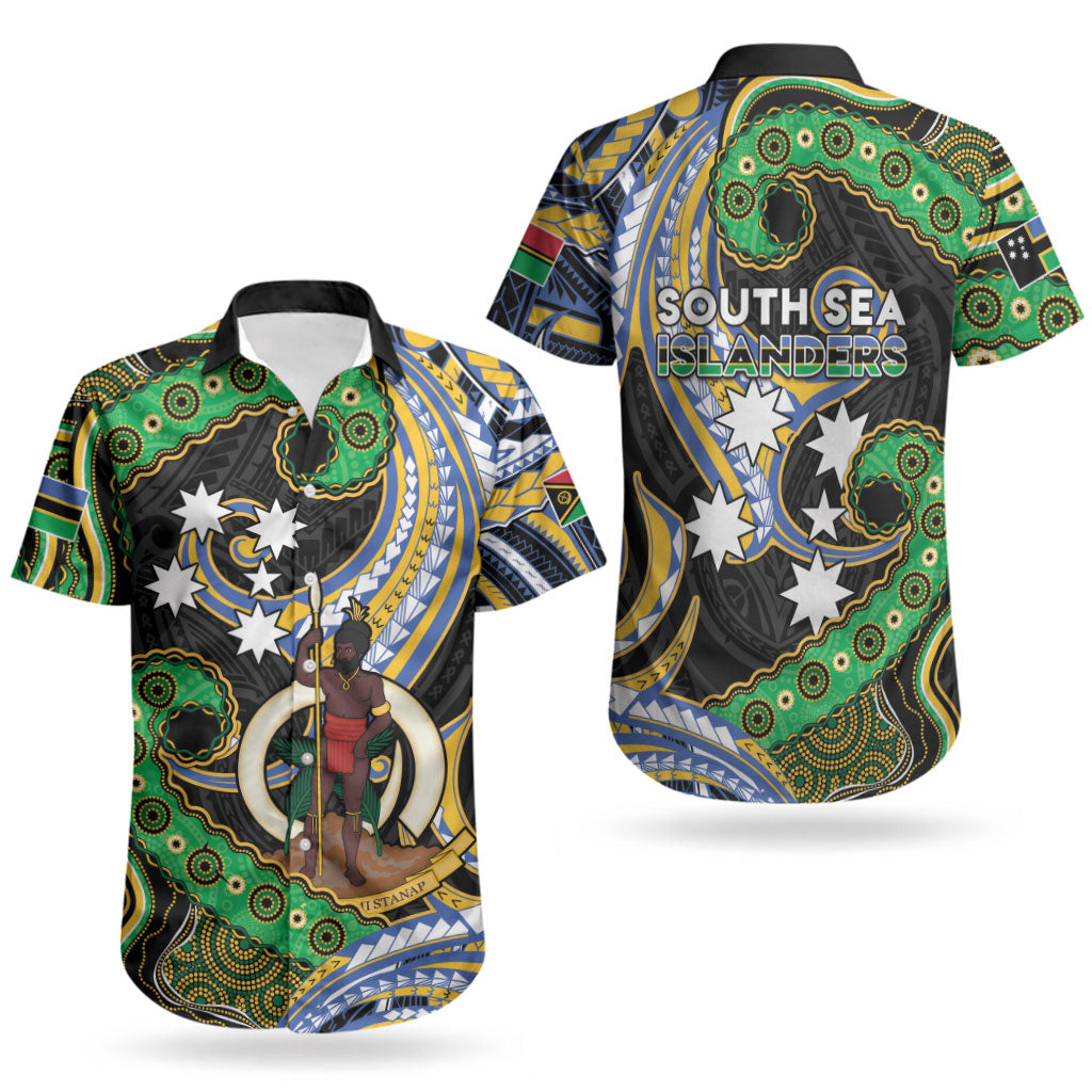 South Sea Islanders And Vanuatu Couples Matching Summer Maxi Dress and Hawaiian Shirt Boar Tusk Warrior Southern Tribal Pattern