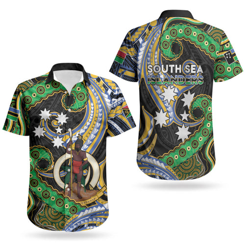 South Sea Islanders And Vanuatu Couples Matching Summer Maxi Dress and Hawaiian Shirt Boar Tusk Warrior Southern Tribal Pattern