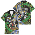 South Sea Islanders And Vanuatu Family Matching Off Shoulder Maxi Dress and Hawaiian Shirt Boar Tusk Warrior Southern Tribal Pattern