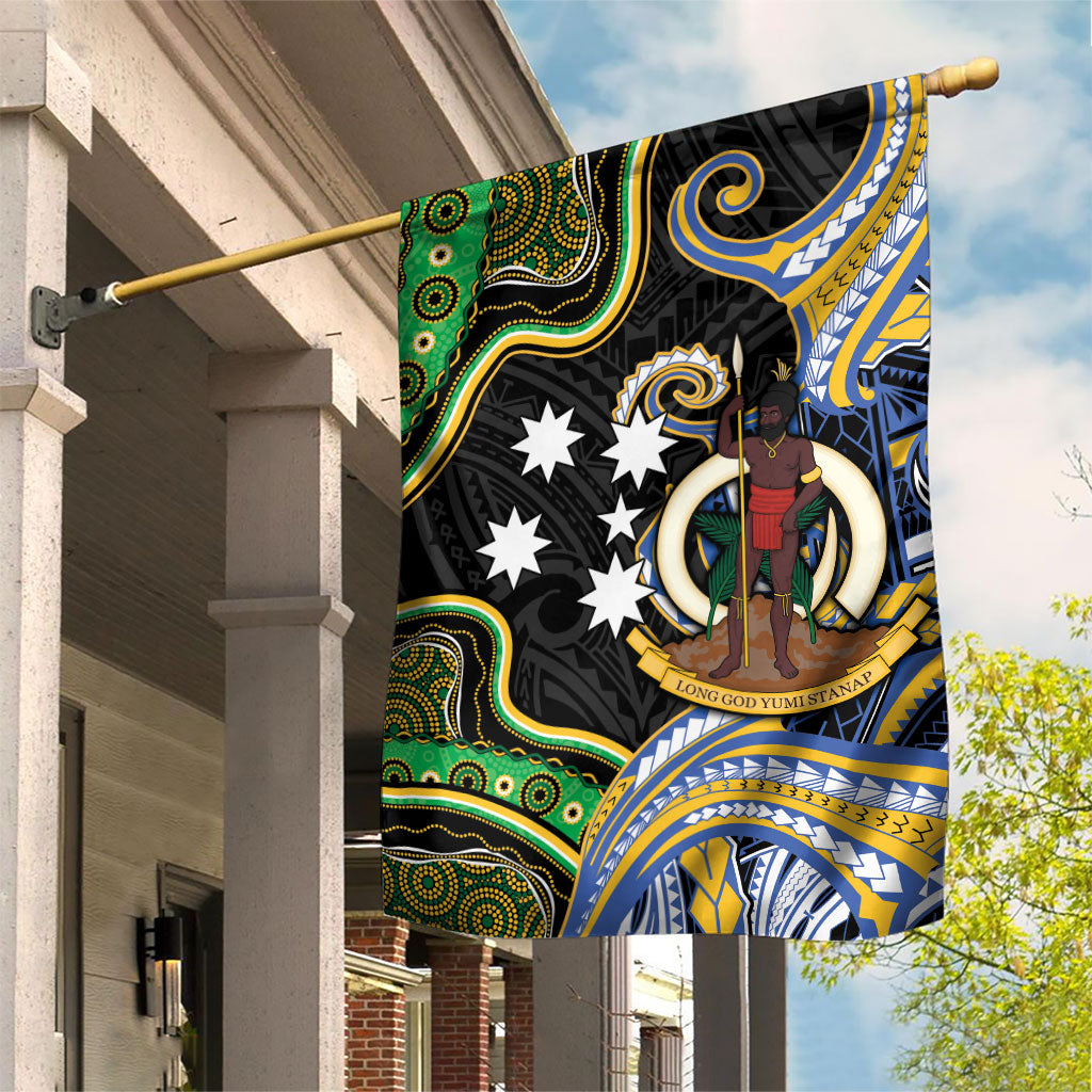 South Sea Islanders And Vanuatu Garden Flag Boar Tusk Warrior Southern Tribal Pattern