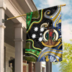 South Sea Islanders And Vanuatu Garden Flag Boar Tusk Warrior Southern Tribal Pattern