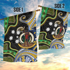 South Sea Islanders And Vanuatu Garden Flag Boar Tusk Warrior Southern Tribal Pattern