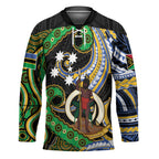 South Sea Islanders And Vanuatu Hockey Jersey Boar Tusk Warrior Southern Tribal Pattern