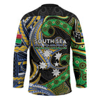 South Sea Islanders And Vanuatu Hockey Jersey Boar Tusk Warrior Southern Tribal Pattern