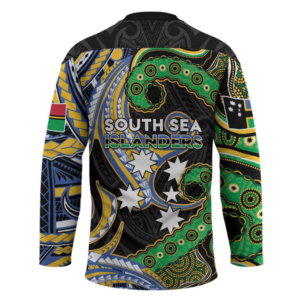 South Sea Islanders And Vanuatu Hockey Jersey Boar Tusk Warrior Southern Tribal Pattern