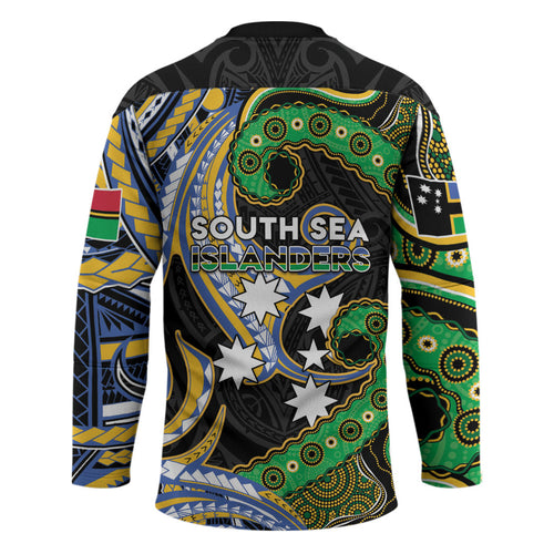 South Sea Islanders And Vanuatu Hockey Jersey Boar Tusk Warrior Southern Tribal Pattern