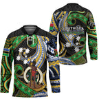South Sea Islanders And Vanuatu Hockey Jersey Boar Tusk Warrior Southern Tribal Pattern