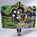 South Sea Islanders And Vanuatu Hooded Blanket Boar Tusk Warrior Southern Tribal Pattern