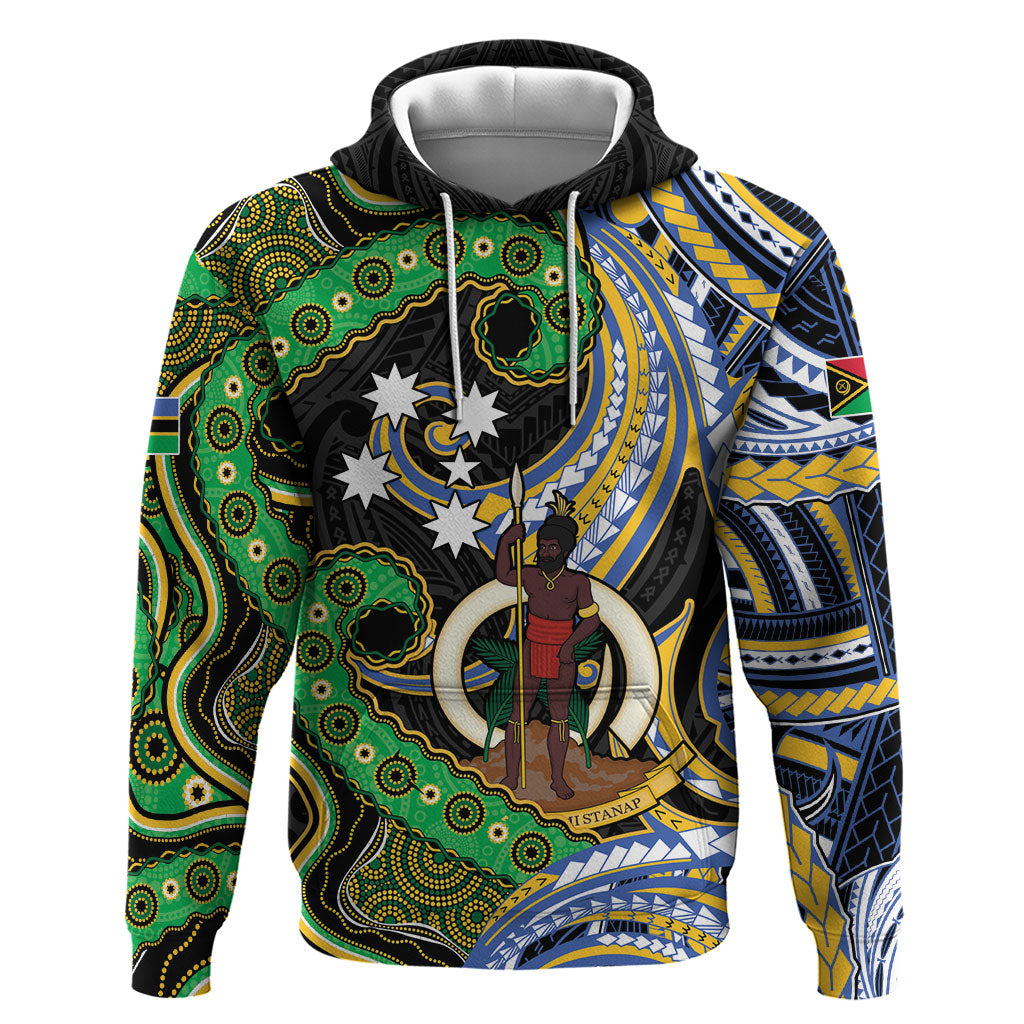 South Sea Islanders And Vanuatu Hoodie Boar Tusk Warrior Southern Tribal Pattern