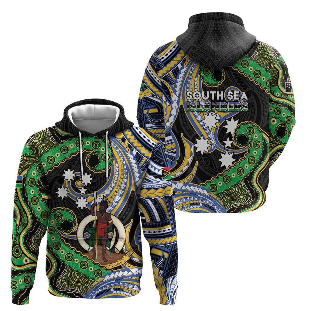 South Sea Islanders And Vanuatu Hoodie Boar Tusk Warrior Southern Tribal Pattern