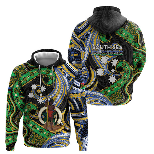 South Sea Islanders And Vanuatu Hoodie Boar Tusk Warrior Southern Tribal Pattern