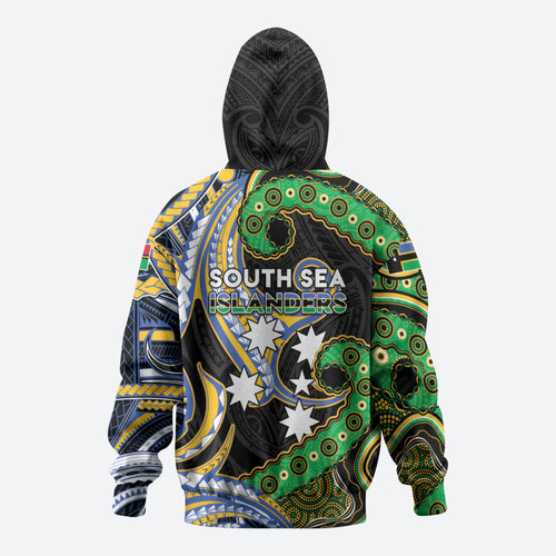 South Sea Islanders And Vanuatu Hoodie Boar Tusk Warrior Southern Tribal Pattern