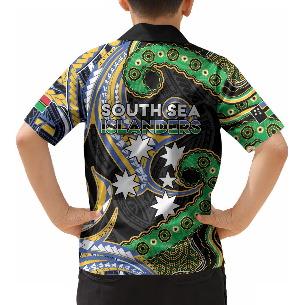 South Sea Islanders And Vanuatu Kid Hawaiian Shirt Boar Tusk Warrior Southern Tribal Pattern