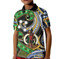 South Sea Islanders And Vanuatu Kid Polo Shirt Boar Tusk Warrior Southern Tribal Pattern
