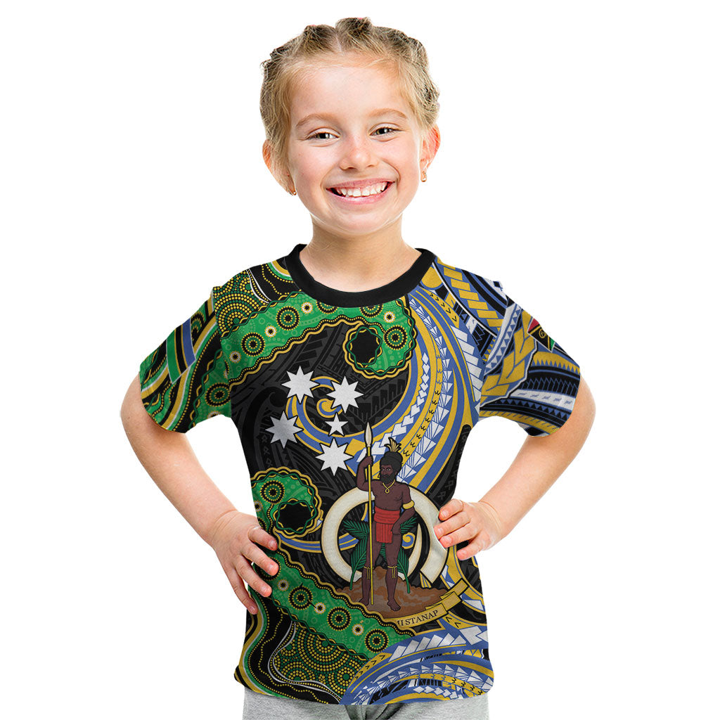 South Sea Islanders And Vanuatu Kid T Shirt Boar Tusk Warrior Southern Tribal Pattern