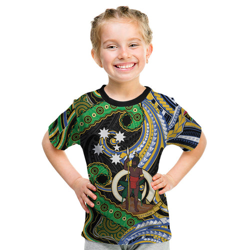 South Sea Islanders And Vanuatu Kid T Shirt Boar Tusk Warrior Southern Tribal Pattern