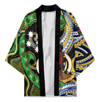 South Sea Islanders And Vanuatu Kimono Boar Tusk Warrior Southern Tribal Pattern