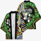 South Sea Islanders And Vanuatu Kimono Boar Tusk Warrior Southern Tribal Pattern