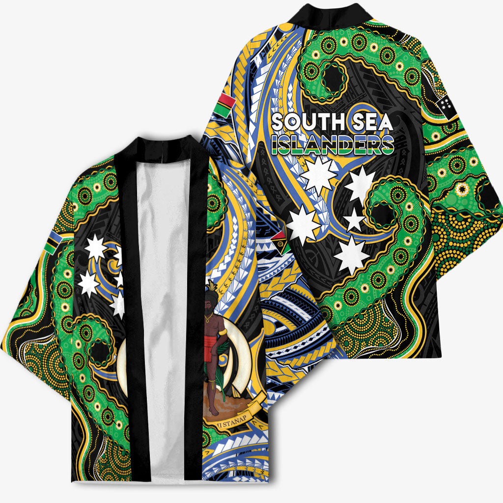 South Sea Islanders And Vanuatu Kimono Boar Tusk Warrior Southern Tribal Pattern