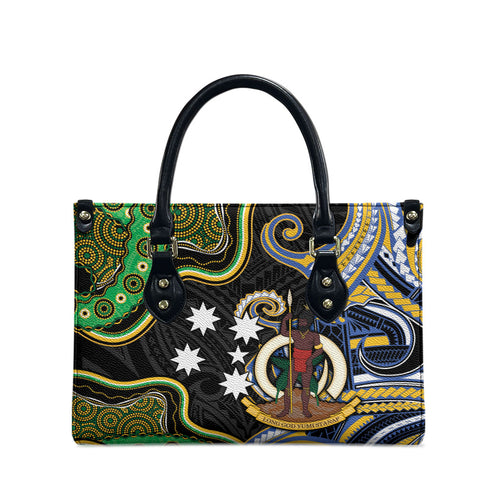 South Sea Islanders And Vanuatu Leather Bag Boar Tusk Warrior Southern Tribal Pattern