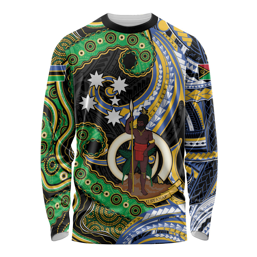 South Sea Islanders And Vanuatu Long Sleeve Shirt Boar Tusk Warrior Southern Tribal Pattern