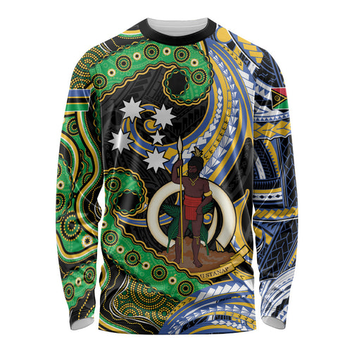 South Sea Islanders And Vanuatu Long Sleeve Shirt Boar Tusk Warrior Southern Tribal Pattern