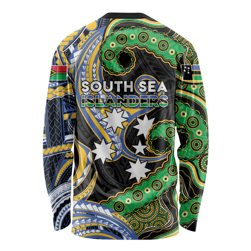 South Sea Islanders And Vanuatu Long Sleeve Shirt Boar Tusk Warrior Southern Tribal Pattern