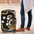 South Sea Islanders And Vanuatu Luggage Cover Boar Tusk Warrior Southern Tribal Pattern