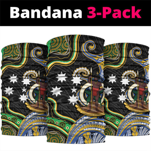 South Sea Islanders And Vanuatu Neck Gaiter Boar Tusk Warrior Southern Tribal Pattern