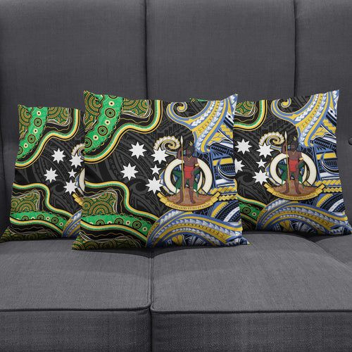 South Sea Islanders And Vanuatu Pillow Cover Boar Tusk Warrior Southern Tribal Pattern
