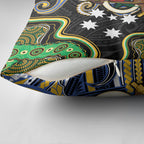 South Sea Islanders And Vanuatu Pillow Cover Boar Tusk Warrior Southern Tribal Pattern