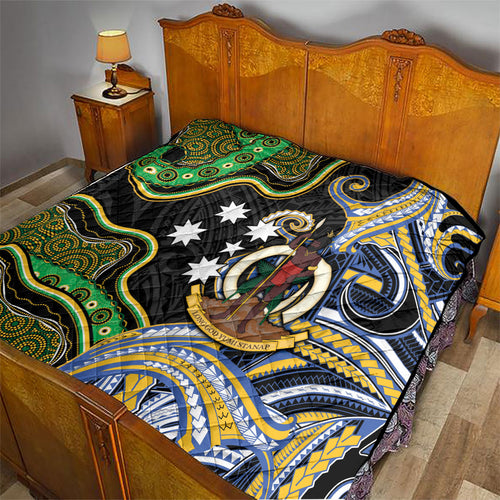 South Sea Islanders And Vanuatu Quilt Boar Tusk Warrior Southern Tribal Pattern