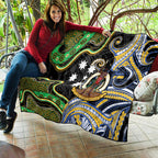 South Sea Islanders And Vanuatu Quilt Boar Tusk Warrior Southern Tribal Pattern
