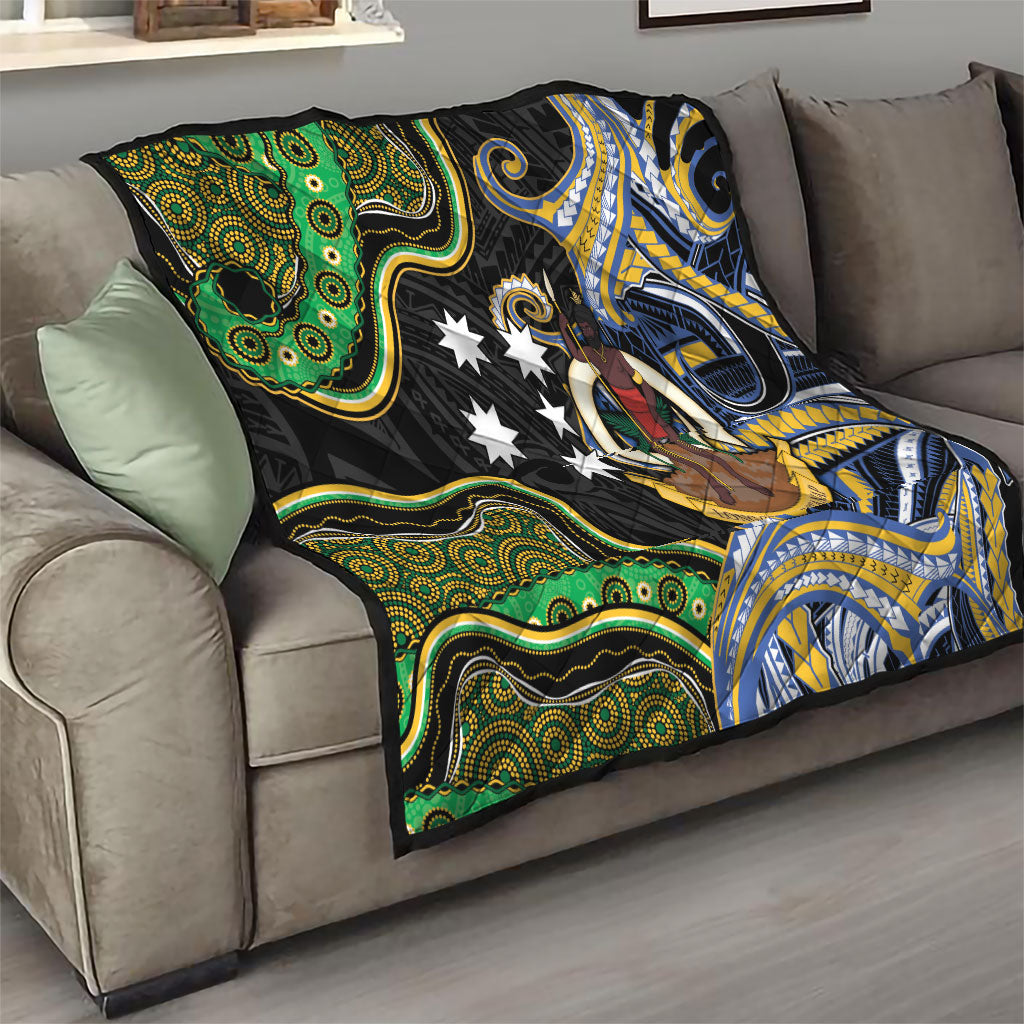 South Sea Islanders And Vanuatu Quilt Boar Tusk Warrior Southern Tribal Pattern