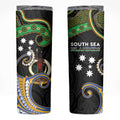 South Sea Islanders And Vanuatu Skinny Tumbler Boar Tusk Warrior Southern Tribal Pattern