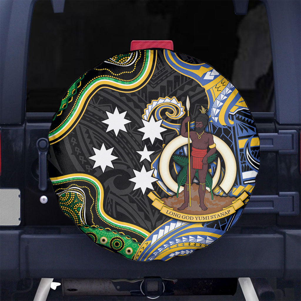 South Sea Islanders And Vanuatu Spare Tire Cover Boar Tusk Warrior Southern Tribal Pattern