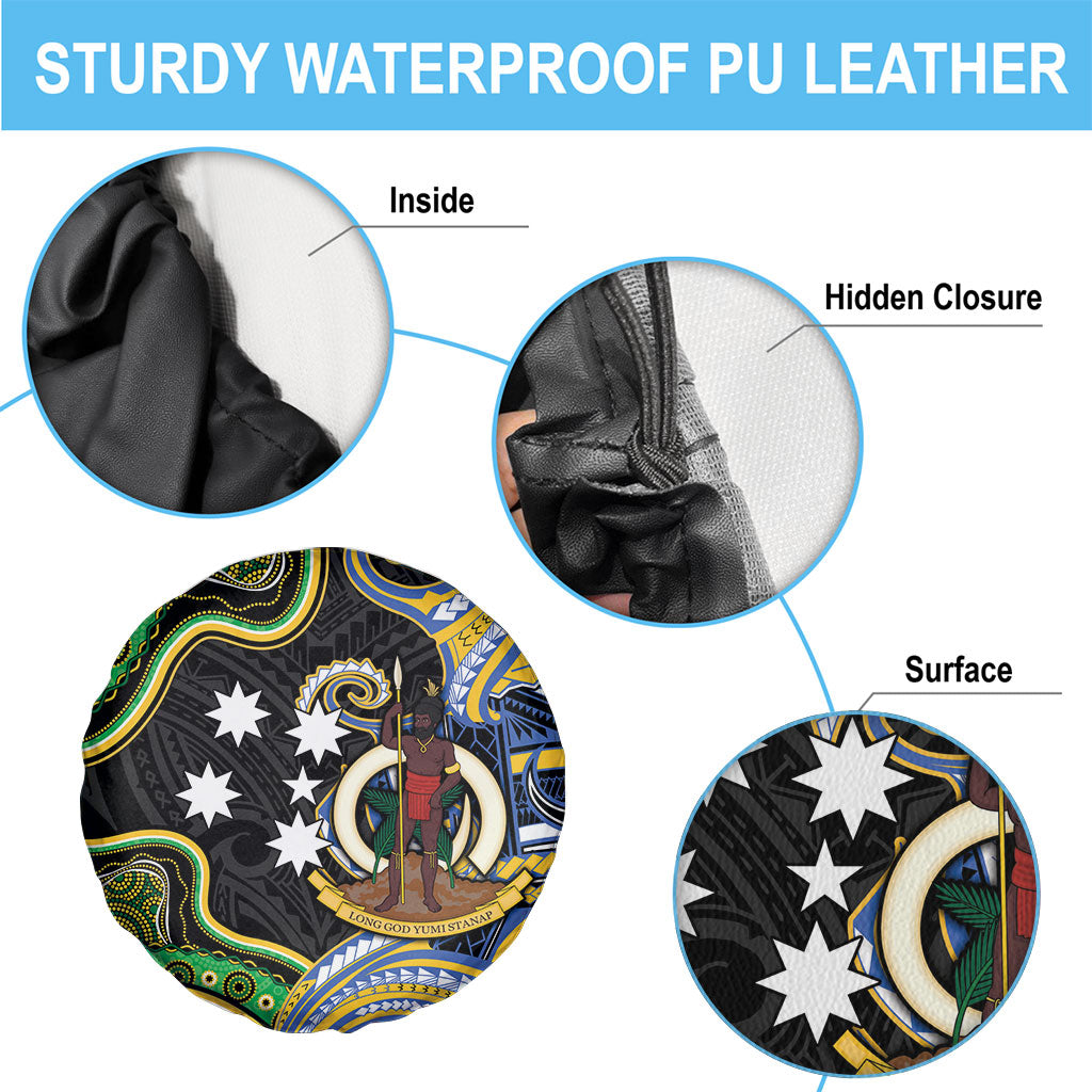 South Sea Islanders And Vanuatu Spare Tire Cover Boar Tusk Warrior Southern Tribal Pattern