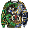 South Sea Islanders And Vanuatu Sweatshirt Boar Tusk Warrior Southern Tribal Pattern