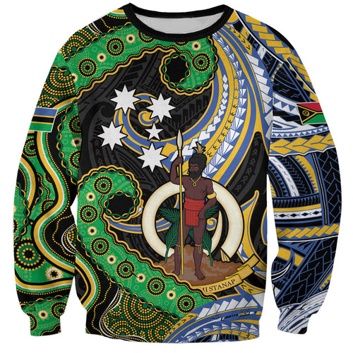 South Sea Islanders And Vanuatu Sweatshirt Boar Tusk Warrior Southern Tribal Pattern