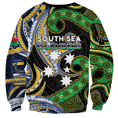 South Sea Islanders And Vanuatu Sweatshirt Boar Tusk Warrior Southern Tribal Pattern