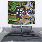 South Sea Islanders And Vanuatu Tapestry Boar Tusk Warrior Southern Tribal Pattern