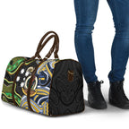 South Sea Islanders And Vanuatu Travel Bag Boar Tusk Warrior Southern Tribal Pattern